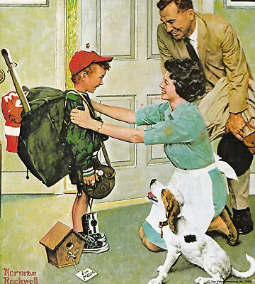 HOME FROM CAMP  HAPPY DOG NORMAN ROCKWELL[NewFolderNR 8x10 Poster FINE ART Print • $3.99