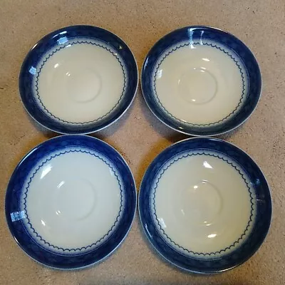 4 Mottahedeh Historic Charleston Blue Canton 5 5/8  Saucers Only For Footed Cups • $39.99