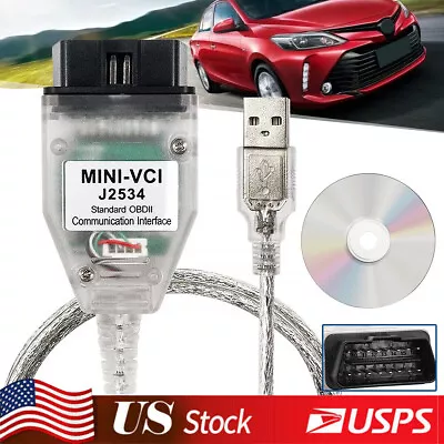 2024 MINI VCI TIS Techstream V18.00.008 TIS J2534 For Toyota Inspection Cable US • $26.99