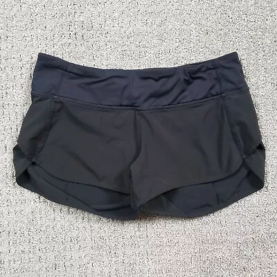 LULULEMON Run Speed Shorts Size 4 Black 2.5  Lined Stretch Running • $30