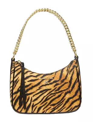 Michael Kors Animal Print Leopard Jet Set Charm Chain Shoulder Bag NWT $178 • $89