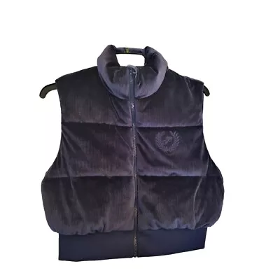 Victoria's Secret PINK Velour Blue Cropped Puffer Vest M • $19.99