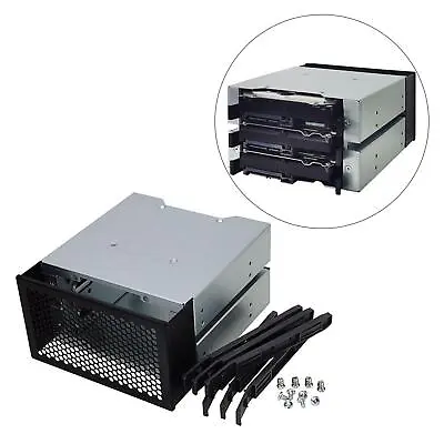 3.5  -inch HDD Hard Drive Cage Housing Rack Mount With Fan • £29.40