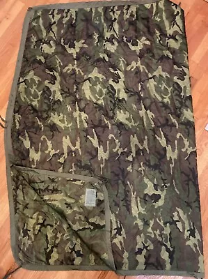 $25 • Buy USGI Military Wet Weather Poncho Liner / Woobie  Woodland Camo