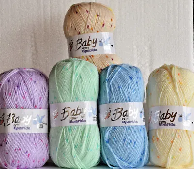 Baby Print Sparkle Wool DK - Woolcraft Double Knitting  Crochet Yarn / Wool 100g • £5.49