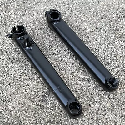 Pair Of Black Chromoly Crank Arm For 3 Piece 175mm Bmx Bike Arm Cranks • $39.99