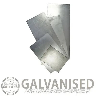 0.9mm Thick Galvanised Steel Sheet Flat Metal Plate UK Made Various Size • £10.88