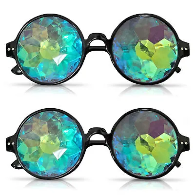 2-8pk Kaleidoscope Glasses Rave Sunglasses | Festival Diffraction Rainbow Lenses • £5.99