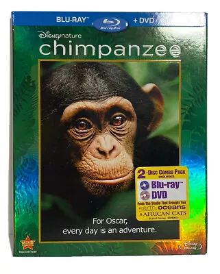 Disney Nature Chimpanzee Blu Ray DVD Documentary Factory Seal With Sleeve NEW • $10.97