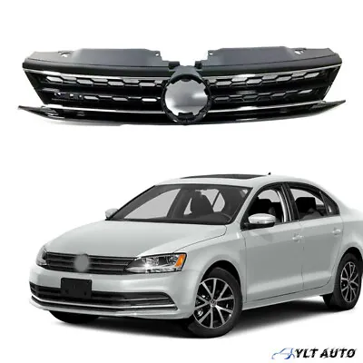 $65 • Buy For 2015 2016 2017 2018 Volkswagen VW Jetta Front Bumper Chrome Grille Grill 1pc
