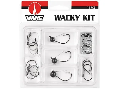 VMC Wacky Worm Hook Kit - 19 Piece Worm Rigging Hooks Set - NEW! • $8.95