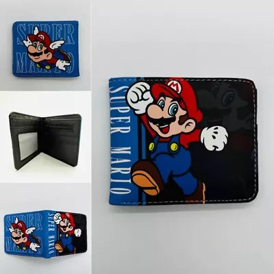 Super Mario Bros. PU Leather Wallet With Card Holder Bi-Fold Purse Wallets • $9.73