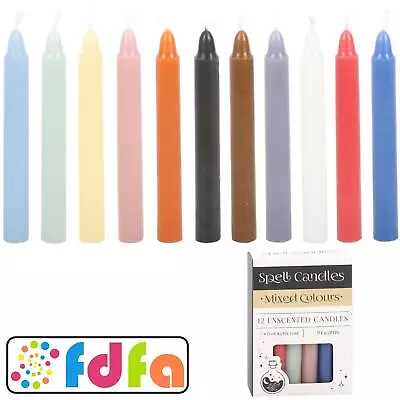 Something Different Pack Of 12 Mixed Colour Spell Candles Spiritual Gift • £8.59