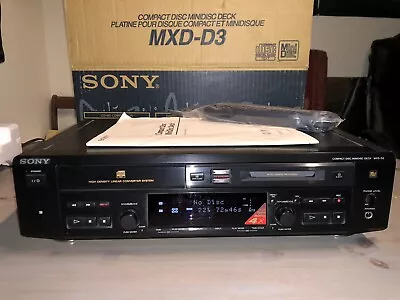 Sony MXD-D3 CD/ MiniDisc  Player-recorder W/ Remote Fully Functional Pristine • $275