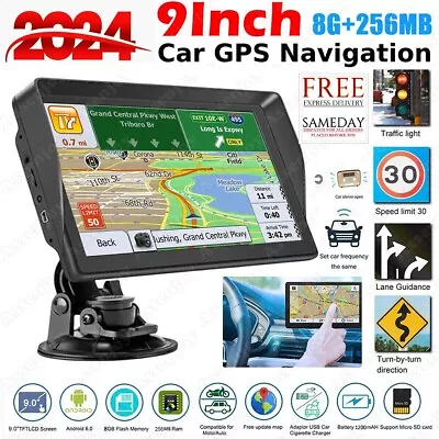 9 Inch Car Sat Nav GPS Navigation 8GB Free Lifetime UK & EU Maps Touch Screen UK • £59.99