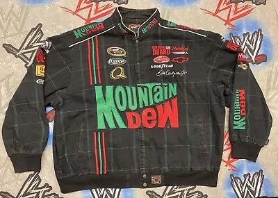 Dale Earnhardt Jr Mountain Dew NASCAR Coat Racing Jacket Men's XXXL Drivers Line • $149.99