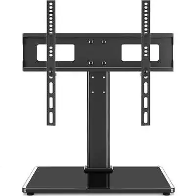 Modern Tabletop TV Stand Base With Mount For 27-60 Inch Flat Screen TVs Black • $34.99