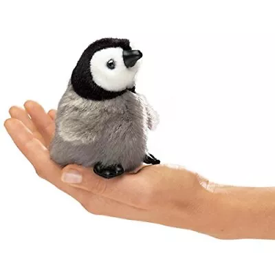 Folkmanis Mini Emperor Penguin Baby Finger Puppet • $11.95