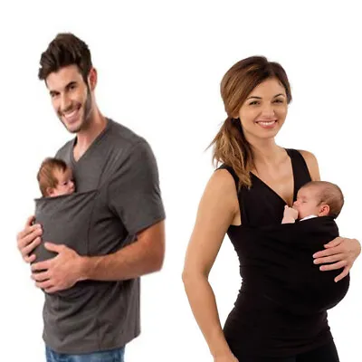 £8.12 • Buy Infant Birth Breastfeeding T Shirt Vest Baby Sling Stretchy Wrap Carrier Pouch
