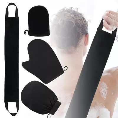 4Pcs/Set Back Body Cleaning Glove Self Tanning Mitt Fake Tan Applicator Gloves T • £6.75