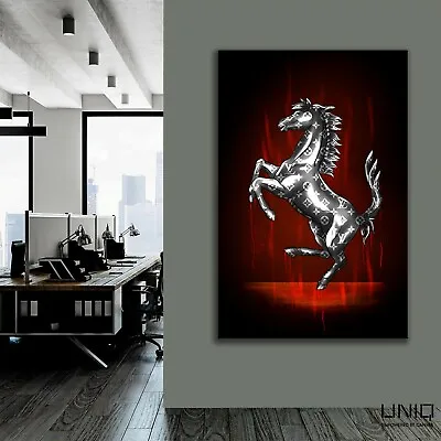 Louis Rrari White-Red Limited Edition Canvas Art Office Decor Luxury Ferrari • $144.99