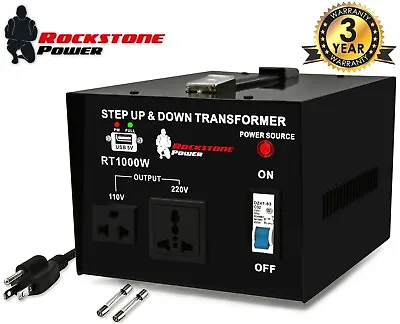 1000 Watt Voltage Converter Transformer Step Up/Down 110V/120V/220V/240V Power • $59.99