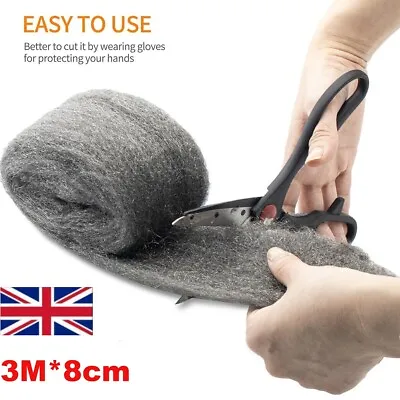 3M Steel Wire Wool Quality Grade 0000 Ultra Fine For Rats Mice Cleaning Sanding • £3.99