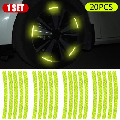 20Pcs Reflective Strip Tape Stickers Wheel Hub Rim Stripe Decal Car Accessories • $3.36