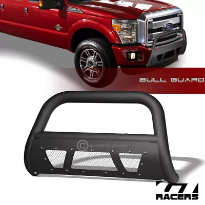 For 2011-2016 Ford F250/F350 Matte Blk Studded Mesh Bull Bar Brush Bumper Guard • $147