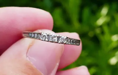 Vintage Designer 10k White Gold & Diamond  I Love You  Designed Ring - Size 7 • $195