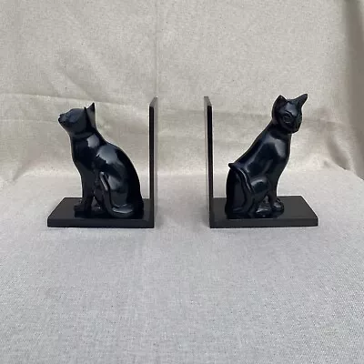 Art Deco Regal Black Cat Bookends • $39.97