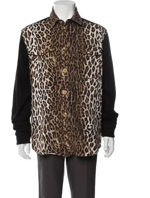 Versace Animal Print  Denim Jacket • $825