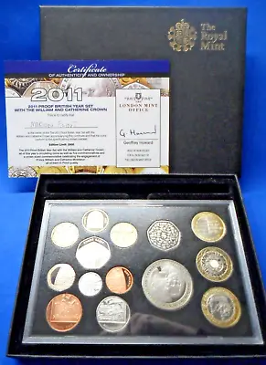 2011 UK 14-Coin Proof Year Set - Wills & Kate £5 Rare 50p & Commemoratives • £147.50