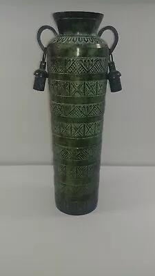 Metal Green Vase Made In India • $18.50