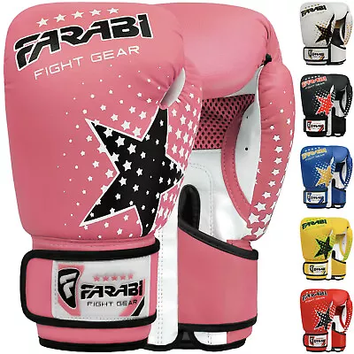 Farabi 6-oz Kids Boxing Gloves Punching Bag Pad Workout MMA Kick Boxing Pair • $17.99