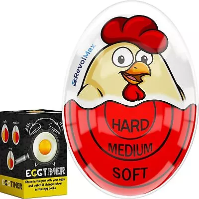 Color-Changing Egg Timer - Hard Boiled Egg Timer - Perfect Egg Timer Red • $10