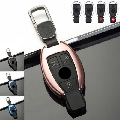 Aluminum Alloy Car Key Case Cover For Benz C E S CLA GLK GLA CLS CLK W204 W203 • $36.50