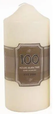 £4.49 • Buy 100 Hours Burn Time Overdipped Church Pillar Candle
