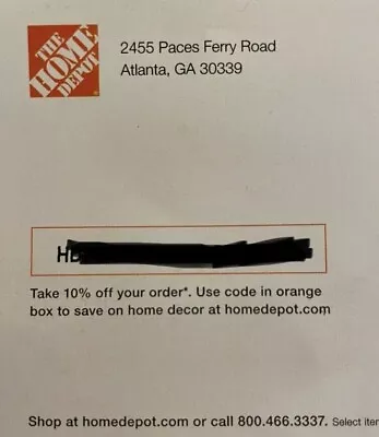 Home Depot Home Decor Coupon 10% Off Exp 04/28/24 • $9.98