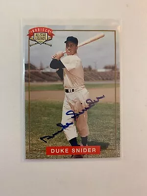 DUKE SNIDER 1994 NABISCO ALL STAR LEGENDS AUTO BROOKLYN DODGERS -HOF (Item 1006) • $11