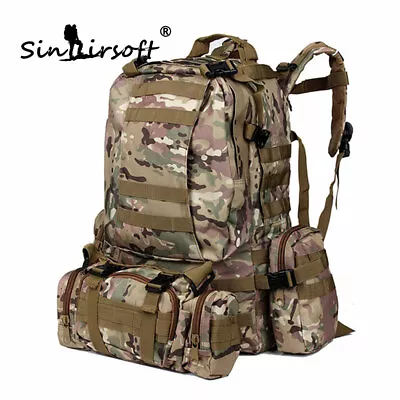 $53.99 • Buy Outdoor 50L Hiking Camping Bag Tactical Military Rucksack Backpack Assault AU