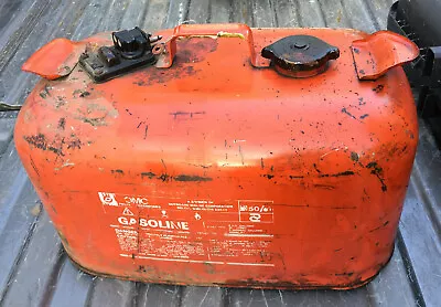 OMC 6 Gallon Boat Gas Tank Vintage Can Fuel Metal • $19.99
