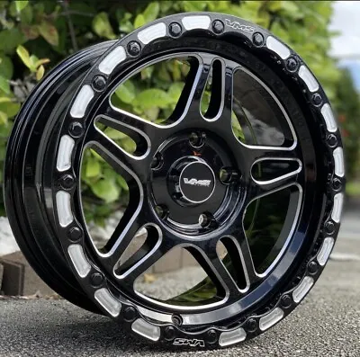 VMS Racing Black Blackburn Wheel 15X7.5 5x114.3 | 5x4.5 | +20 | 5  BS  VWBN003 • $199.95