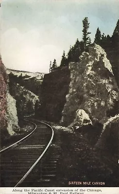 Railway Sixteen Mile Canyon Montana MT - C1910 Vintage Postcard • $11.89