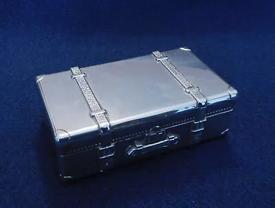 Vintage Godinger Silver Plate Jewellery Trinket Box Suitcase • $12.99