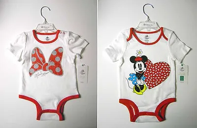 Disney 1 One Piece Outfit Baby Clothes 2 Years 24m Minnie Mouse Bow And/or Heart • $9.95