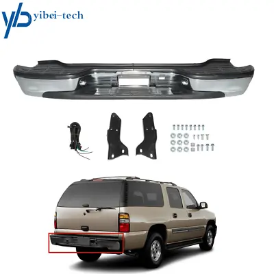 Complete Chrome Rear Bumper Fit For 2000-2006 Chevy Tahoe Suburban GMC Yukon XL • $149.99