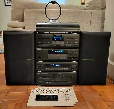 KENWOOD Midi M-45 HiFi A-45 Amp T-85L Tuner DP-950 CD X-45 Tape P-26 Record • £325