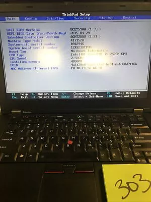 Lenovo Thinkpad T420s Laptop Parts/Repair BOOTS Core I5-2520M 4GB Ram NO HDD/OS • $50