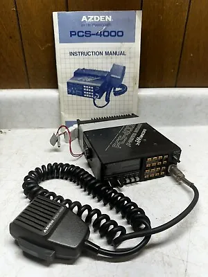 Vintage Azden PCS4000 2 Meter HAM Radio Transceiver W/ Mic & Manual Tested • $59